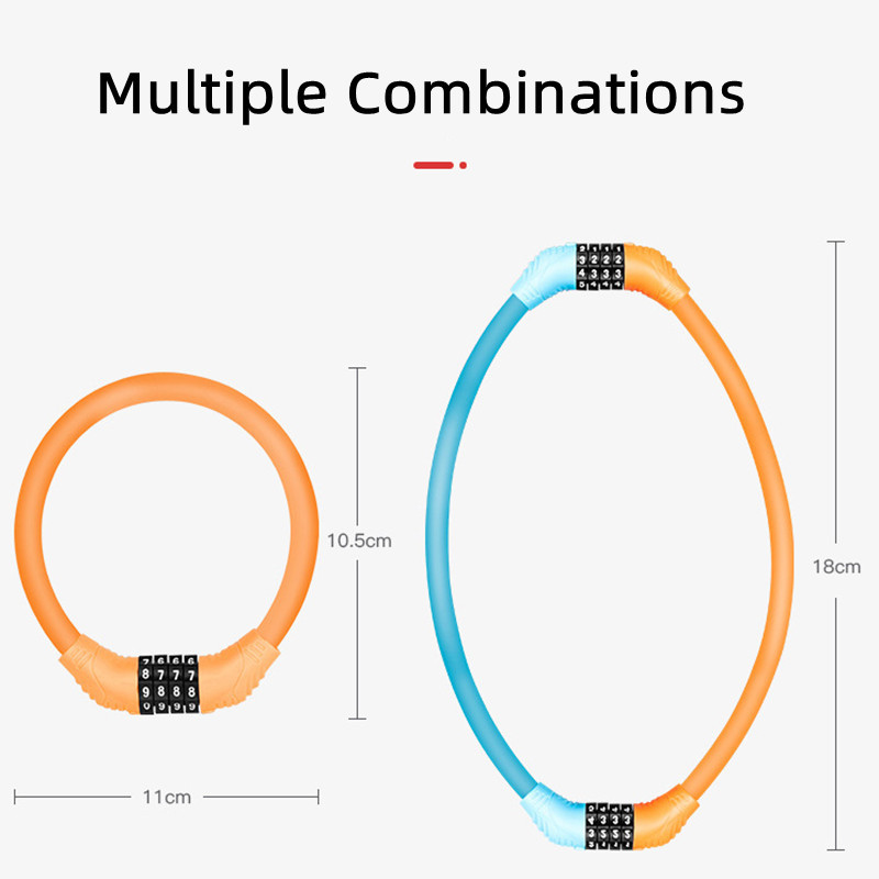 Dviračio užraktas nuo vagystės 4 skaitmenų slaptažodis kalnų plento dviračių saugos užraktas nešiojamasis grandinės numerio užraktas motociklo kombinuota pakabinama spyna