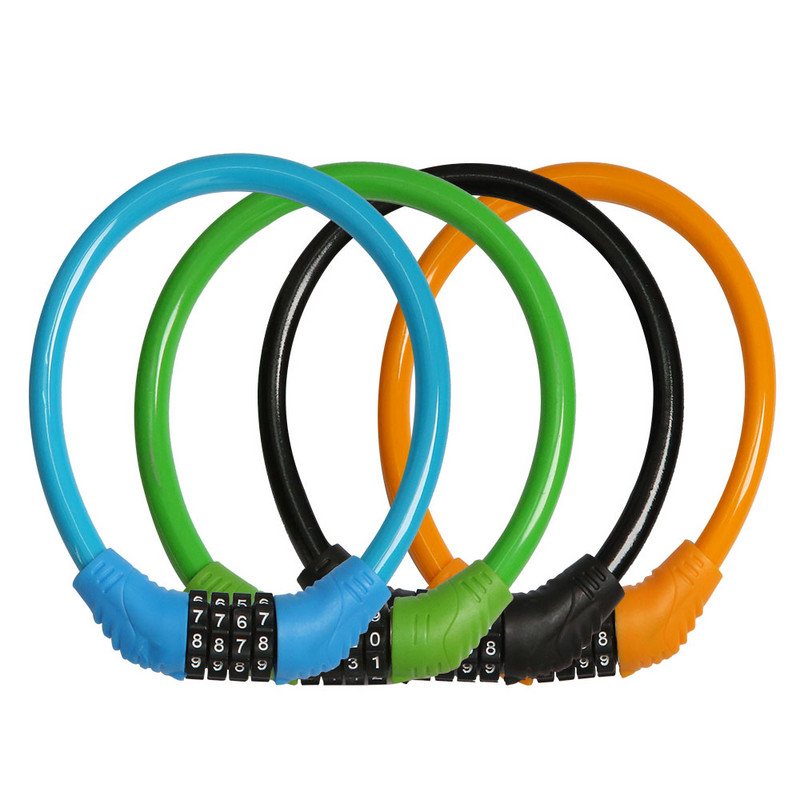 Dviračio užraktas nuo vagystės 4 skaitmenų slaptažodis kalnų plento dviračių saugos užraktas nešiojamasis grandinės numerio užraktas motociklo kombinuota pakabinama spyna