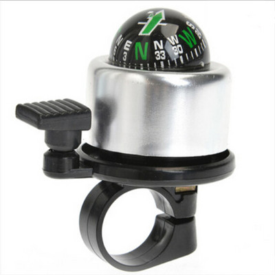 Clopoțel pentru bicicletă de înaltă calitate, capac din aluminiu pentru bicicletă de munte, clopote negru cu busolă, echipament portabil pentru ciclism rezistent la apă