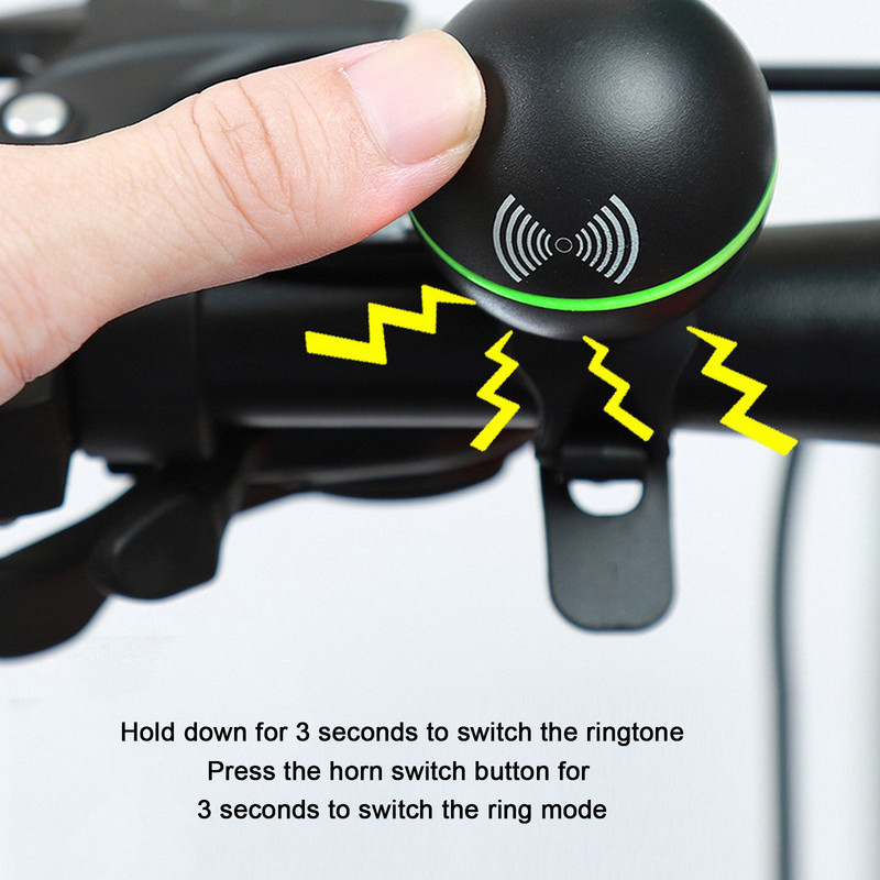 Clopote pentru bicicletă, 130 db, impermeabilă, pentru ciclism, pentru biciclete, claxon electric, mini portabil, din silicon, pentru MTB, pentru ciclism pe drum, pentru ghidon.