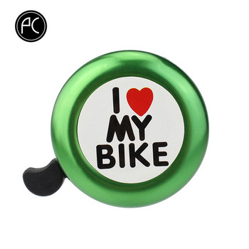 PCycling Bicycle Bell I Love My Bike Printed Clear Sound Алуминиева сплав MTB Road Bike Alarm Предупреждение Mini Ring Bell за деца