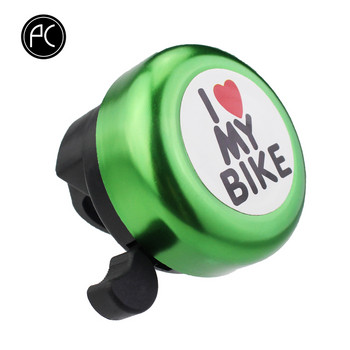 PCycling Bicycle Bell I Love My Bike Printed Clear Sound Κράμα αλουμινίου MTB Προειδοποίηση συναγερμού ποδηλάτου δρόμου Mini Ring Bell για παιδιά