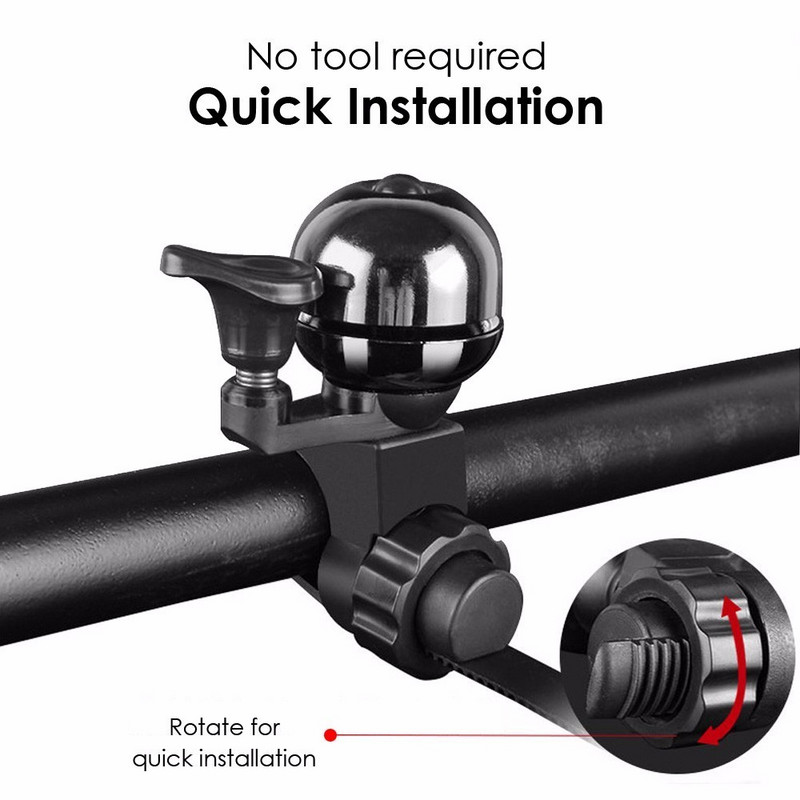 MICCGIN puhtast vasest jalgrattakella kaasaskantav minikäsijuht, 90DB 360 kraadi pööratav sõrmevalija jalgrattasarve jalgrattasõidutarvikud