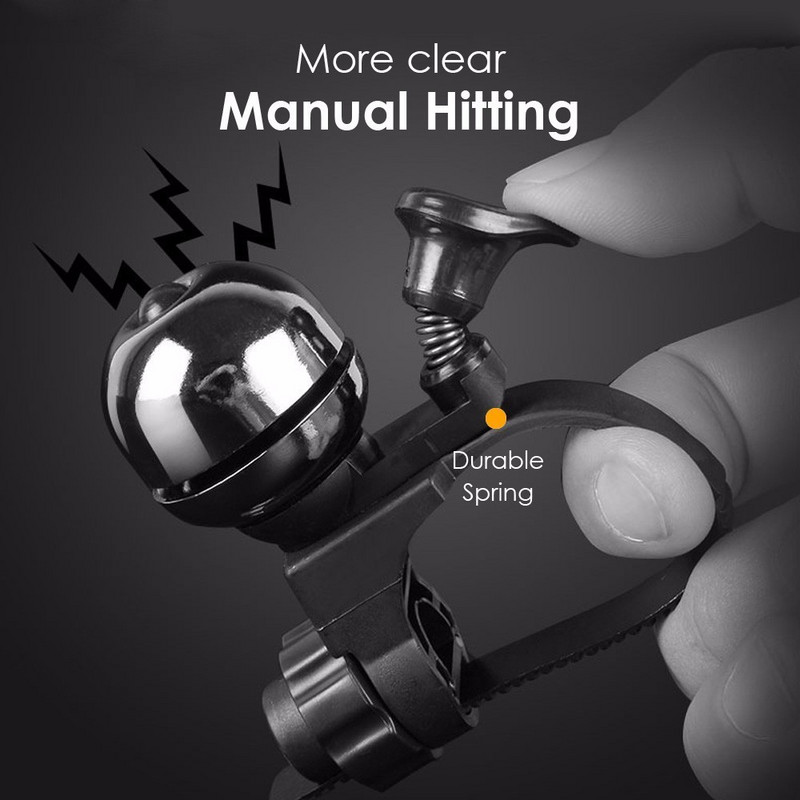 MICCGIN puhtast vasest jalgrattakella kaasaskantav minikäsijuht, 90DB 360 kraadi pööratav sõrmevalija jalgrattasarve jalgrattasõidutarvikud