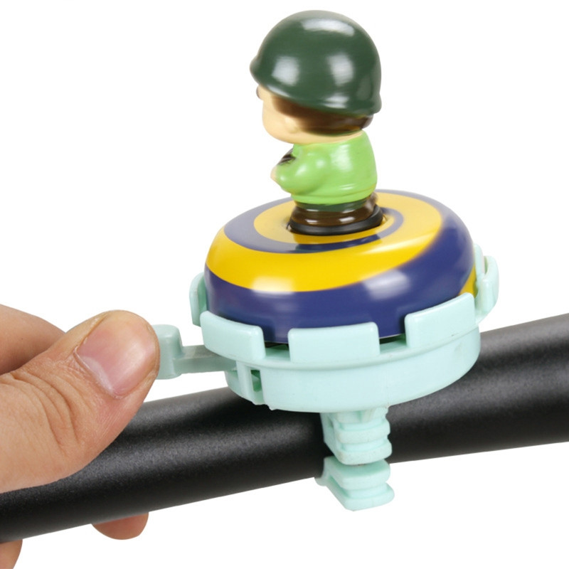 Crtano zvono za bicikl, rotirajuće za 360°, glasan i jasan zvuk, zvono za bicikl, slatko crtano zvono za bicikl, smiješno zvono za bicikl