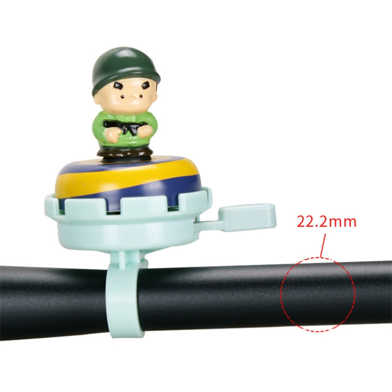 Crtano zvono za bicikl, rotirajuće za 360°, glasan i jasan zvuk, zvono za bicikl, slatko crtano zvono za bicikl, smiješno zvono za bicikl