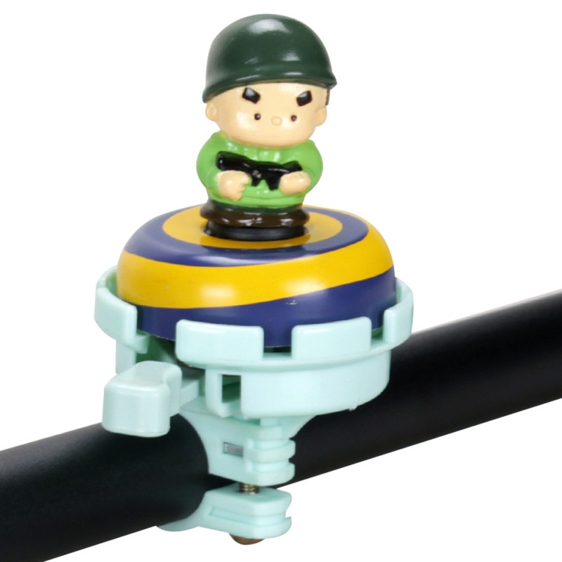 Crtano zvono za bicikl, rotirajuće za 360°, glasan i jasan zvuk, zvono za bicikl, slatko crtano zvono za bicikl, smiješno zvono za bicikl