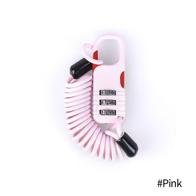 Kerékpáros lopásgátló motorkerékpár háromjegyű jelszó kombinációs biztonsági kötél Drótkötél sisakzár Biztonsági kötélzár