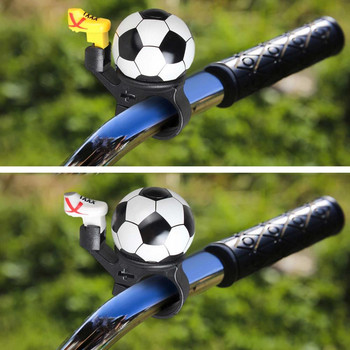 Велосипеден звънец с форма на футболна топка Найлон + алуминиева сплав Велосипедна аларма Клаксон Силен чист звук Звънец за планински велосипед Клаксон Аксесоари за велосипеди