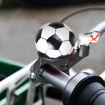 Велосипеден звънец с форма на футболна топка Найлон + алуминиева сплав Велосипедна аларма Клаксон Силен чист звук Звънец за планински велосипед Клаксон Аксесоари за велосипеди