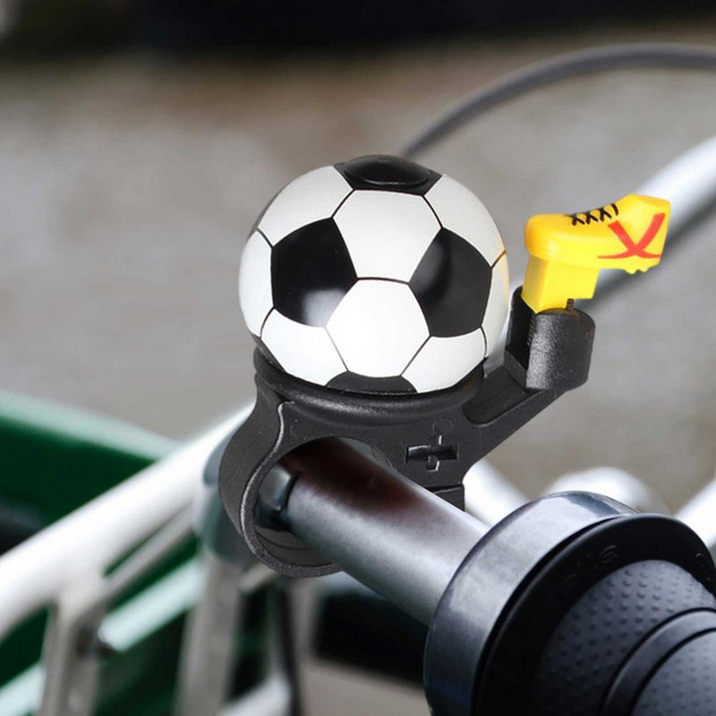 Clopoțel pentru bicicletă în formă de fotbal Nailon + aliaj de aluminiu Claxon pentru alarmă pentru bicicletă Sunet puternic și clar Claxon pentru bicicletă de munte Clopot Accesorii pentru biciclete