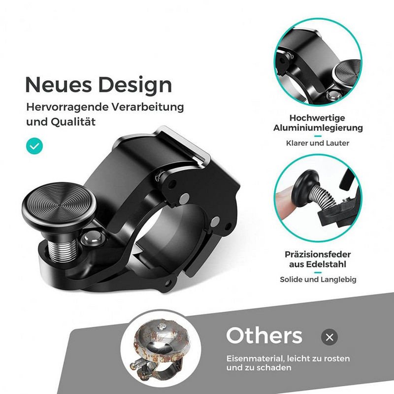 Jalgrattakella Q-kujuline 22–24 mm juhtrauda kinnitatav kõrge detsibelliga kaasaskantav alumiiniumsulamist maastikujalgratta sarvrattatarvikud