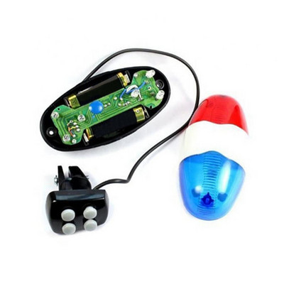 Kerékpár csengő 6LED 4 hangos figyelmeztető sziréna fény elektronikus kerékpár kerékpár kerékpár csengő kürt riasztó kerékpár tartozékok