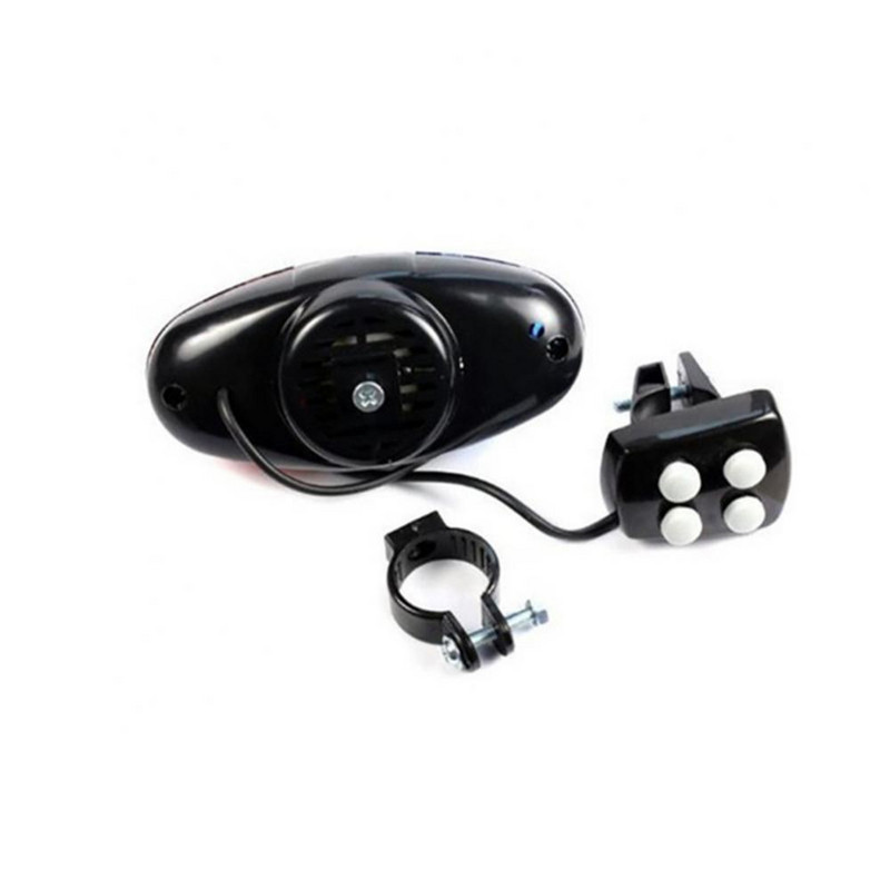 Kerékpár csengő 6LED 4 hangos figyelmeztető sziréna fény elektronikus kerékpár kerékpár kerékpár csengő kürt riasztó kerékpár tartozékok