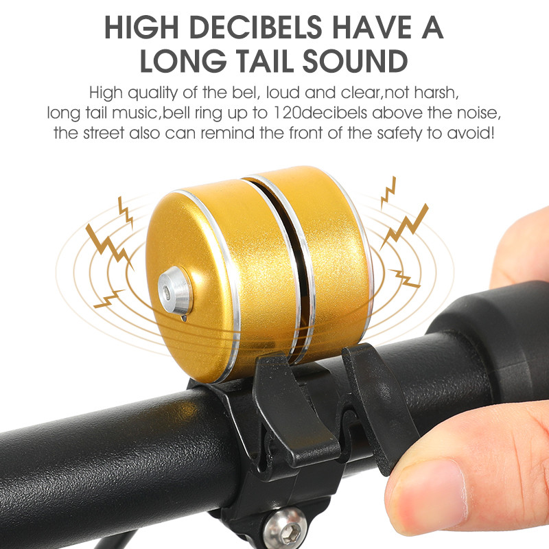 WEST BIKING Clopote obișnuit pentru bicicletă, aliaj de aluminiu, sunet clar, accesorii pentru biciclete