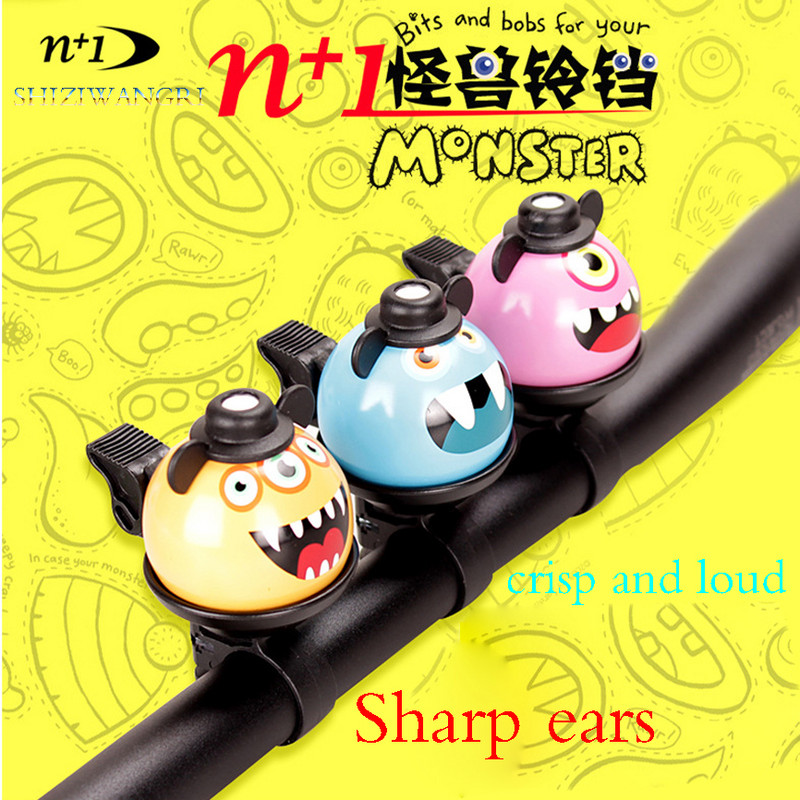 Új Monster csengő kerékpár kürt robogók kreatív rajzfilm kerékpár csengő magas decibel lovaglás összecsukható kerékpár mountain bike kiegészítők