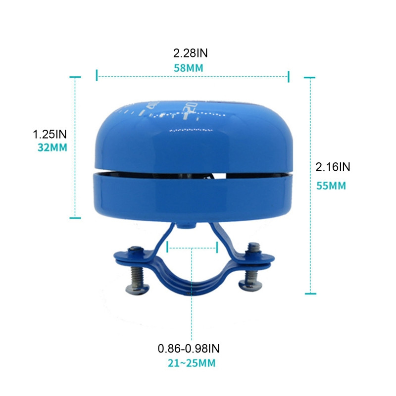 Vienkārša dizaina mazs, viegls velosipēda skaļais zvans ar svariem kalnu velosipēdam M365 elektriskais skrejritenis Vienkārša uzstādīšana