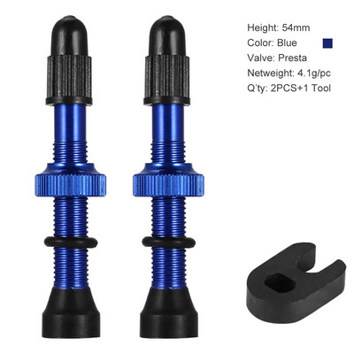 2 vnt dviračių padangų vožtuvai dviračio koto lydinio šerdies bevamzdinis kalnų plento dviračio vakuuminis antgalis, 48/54/58/60 mm