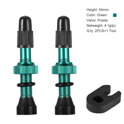 2 vnt dviračių padangų vožtuvai dviračio koto lydinio šerdies bevamzdinis kalnų plento dviračio vakuuminis antgalis, 48/54/58/60 mm