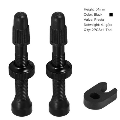 2 vnt dviračių padangų vožtuvai dviračio koto lydinio šerdies bevamzdinis kalnų plento dviračio vakuuminis antgalis, 48/54/58/60 mm