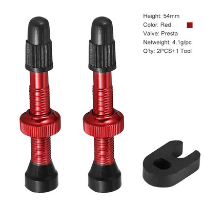 2 vnt dviračių padangų vožtuvai dviračio koto lydinio šerdies bevamzdinis kalnų plento dviračio vakuuminis antgalis, 48/54/58/60 mm