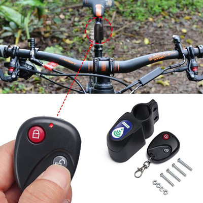 Велосипедна аларма Lock Безжична защита против кражба ABS Дистанционно управление Велосипедна вибрационна аларма за MTB шосеен велосипед Велосипедна вибрационна аларма