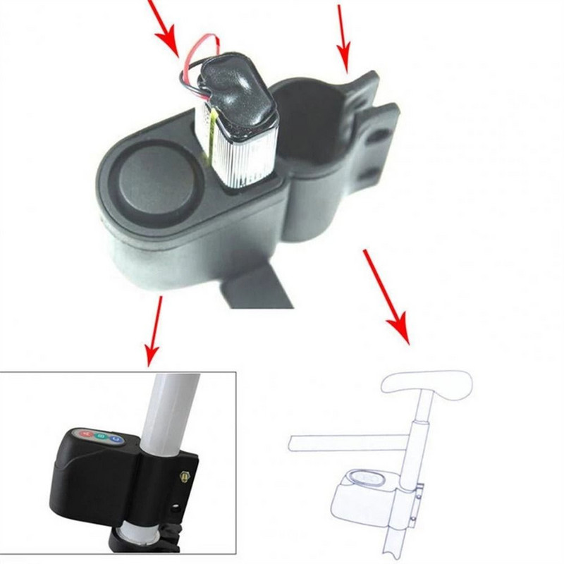 Jalgrattaalarm lukk juhtmevaba vargusvastane ABS kaugjuhtimispuldiga jalgratta vibratsioonialarm MTB maanteeratta vibratsioonialarm jaoks