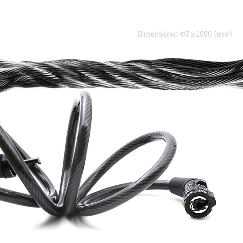 Jauna koda parole Velosipēda kombinētā slēdzene Velosipēda kabeļa slēdzene Stingra drošības kodēta tērauda vadu velosipēda drošības slēdzene