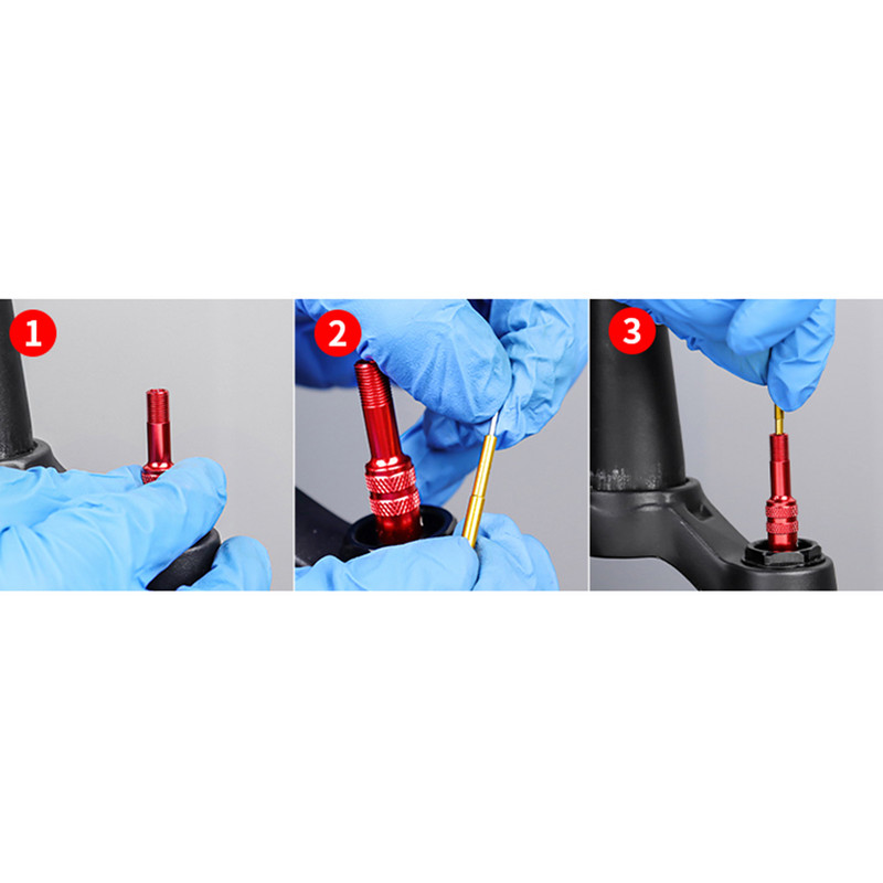 Vožtuvo adapteris Nerūdijančio aliuminio lydinio oro šakės pripučiamos Av prailginimo antgalis Kelio dviračio šakės priedas, skirtas MTB