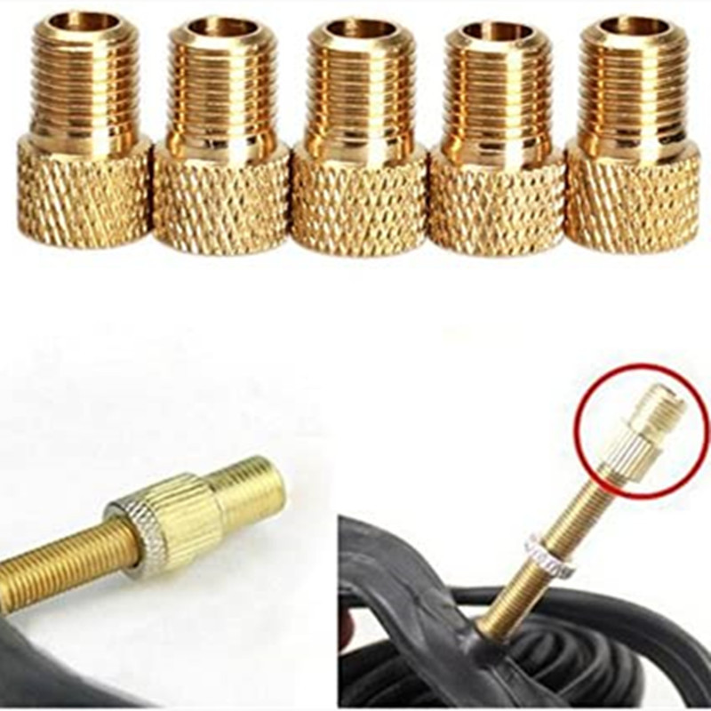 1/10 vnt dviračio vožtuvo adapterio dangtelis „Presta“ prie „Schrader“ adapterio prancūziško vožtuvo dviračio antgalis pripūtimo spenelis Mtb dviračio priedai