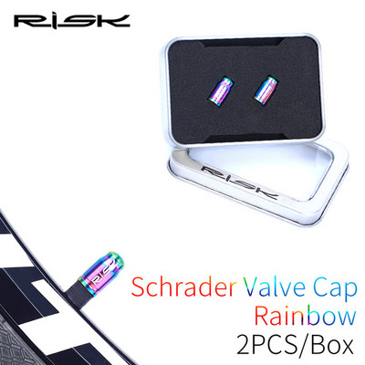 RISK dviračio „Presta“ vožtuvo dangtelis Ti titano lydinio plento dviratis „Schrader“ vožtuvu padengtas apsauginis prancūziškas padangas, atsparus dulkėms