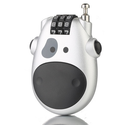 Slaptažodžio šalmo spyna su plieniniu kabeliu pakabinama spyna Dviratis nuo vagystės Mini Burglar Kick Motorolerio priedai motociklams, MTB