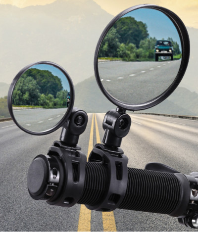 1 vnt universalus dviračio galinio vaizdo veidrodėlis, reguliuojamas pasukamas plataus kampo dviračių galinio vaizdo veidrodžiai, skirti MTB plento dviračių priedams