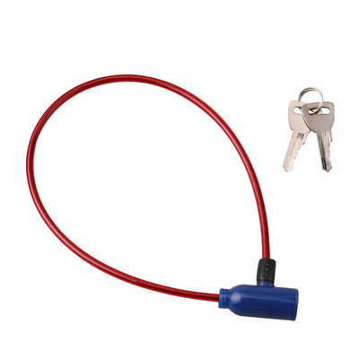 1 db Kerékpáros kábel lopásgátló kerékpár robogó biztonsági kerékpárzár 2 kulccsal biztonsági acél drót fémzár a kerékpáros alkatrészhez