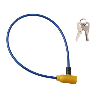 1 db Kerékpáros kábel lopásgátló kerékpár robogó biztonsági kerékpárzár 2 kulccsal biztonsági acél drót fémzár a kerékpáros alkatrészhez
