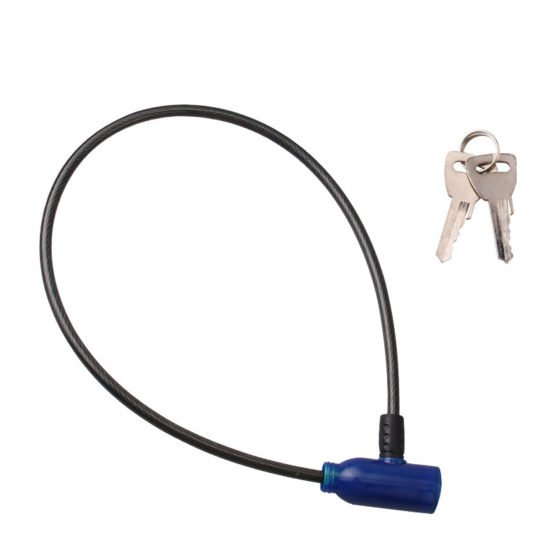 1 db Kerékpáros kábel lopásgátló kerékpár robogó biztonsági kerékpárzár 2 kulccsal biztonsági acél drót fémzár a kerékpáros alkatrészhez