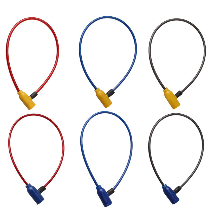 1 db Kerékpáros kábel lopásgátló kerékpár robogó biztonsági kerékpárzár 2 kulccsal biztonsági acél drót fémzár a kerékpáros alkatrészhez