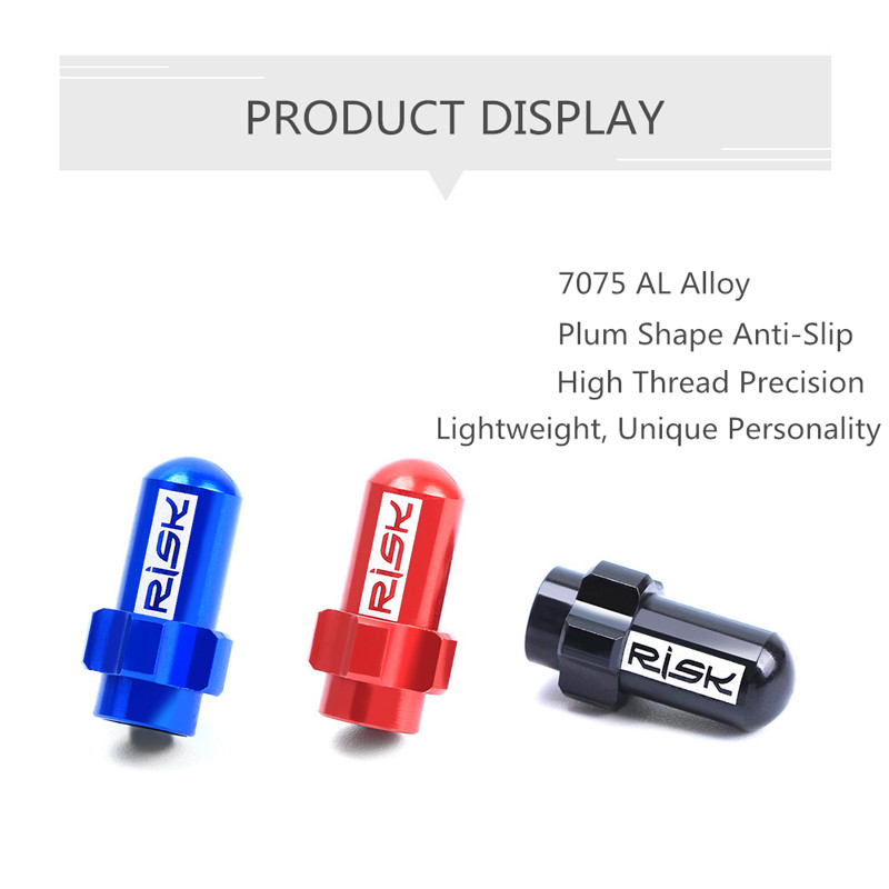 2 buc/cutie supapă de anvelopă RISC din aliaj ușor de aluminiu pentru bicicletă de drum de munte anvelopă de bicicletă FV AV Presta Schrader capac de supapă capac de praf