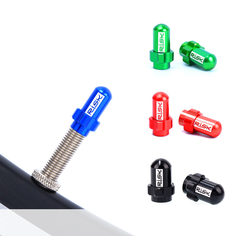 2 buc/cutie supapă de anvelopă RISC din aliaj ușor de aluminiu pentru bicicletă de drum de munte anvelopă de bicicletă FV AV Presta Schrader capac de supapă capac de praf