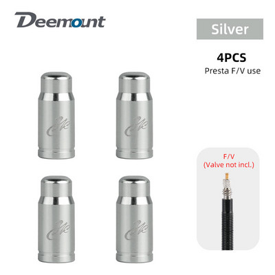 Deemount 4PCS Schrader vagy Presta bicikli szelep szelep ötvözet fedél Opcionális A/VF/V Könnyű erózió rusztikus mentes