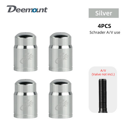 Deemount 4PCS Schrader vagy Presta bicikli szelep szelep ötvözet fedél Opcionális A/VF/V Könnyű erózió rusztikus mentes