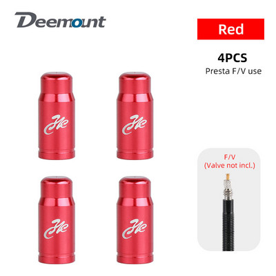 Deemount 4PCS Schrader vagy Presta bicikli szelep szelep ötvözet fedél Opcionális A/VF/V Könnyű erózió rusztikus mentes