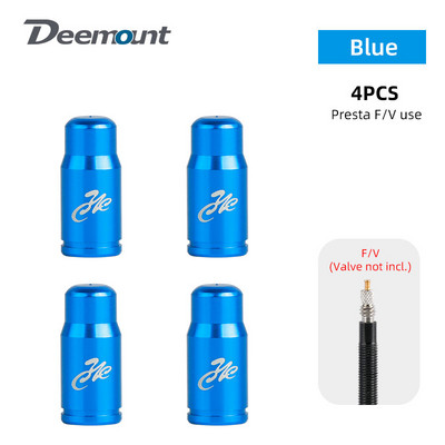 Deemount 4PCS Schrader vagy Presta bicikli szelep szelep ötvözet fedél Opcionális A/VF/V Könnyű erózió rusztikus mentes