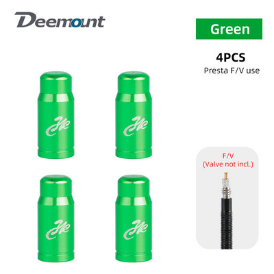 Deemount 4PCS Schrader vagy Presta bicikli szelep szelep ötvözet fedél Opcionális A/VF/V Könnyű erózió rusztikus mentes