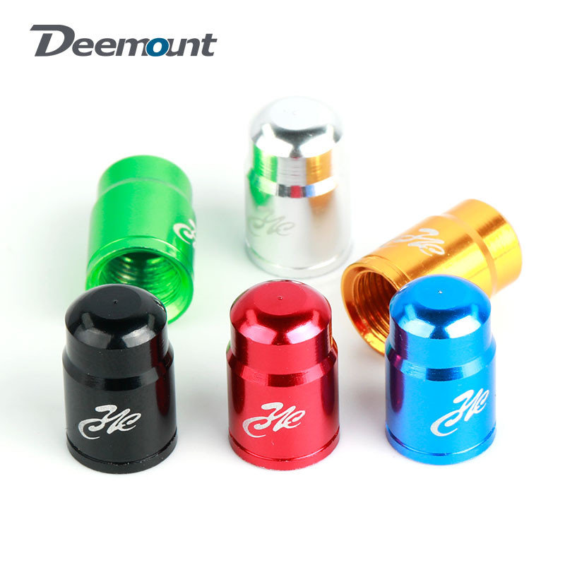 Deemount 4PCS Schrader vagy Presta bicikli szelep szelep ötvözet fedél Opcionális A/VF/V Könnyű erózió rusztikus mentes
