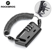 ROCKBROS Blocare cască nouă Cablu antifurt Cod 3 cifre Dulapul ușii Motocicletă Blocare portabilă cu parolă Accesorii pentru biciclete