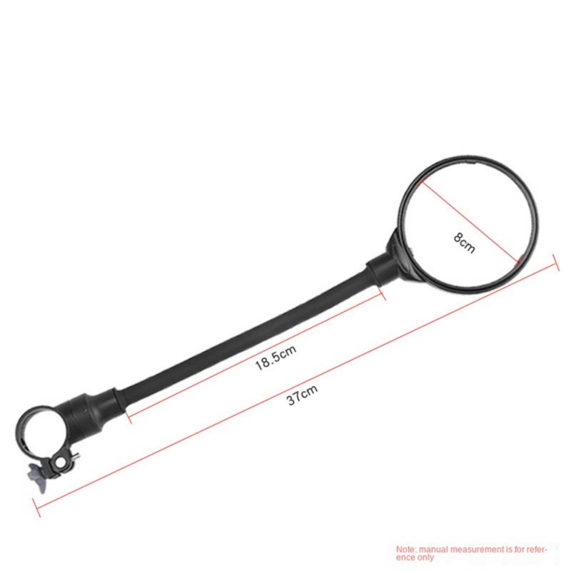 1 vnt. ilgio dviračio galinio vaizdo vairo veidrodžiai, 360°, skirti kalnų plento dviračio motociklo lankstoma žarna, reguliuojamas galinio vaizdo veidrodėlis