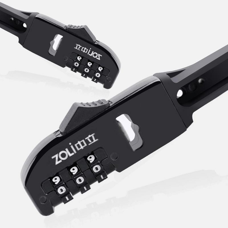 Kerékpáros kombinált zár Hordozható kombinált zárak kerékpáros kerékpárzárhoz Cipzáros zár többcélú kombinált zár Kombinált kerékpárzár