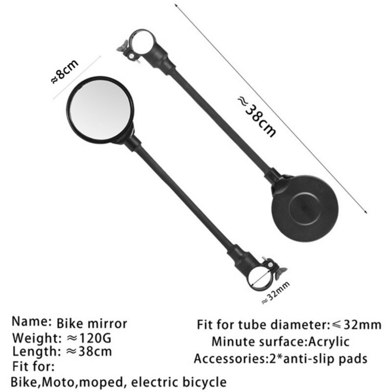 1/2 DB 360°-ban forgatható MTB országúti kerékpár motorkerékpár hajlítható tömlő állítható visszapillantó tükrök hosszú kerékpár visszapillantó kormány tükrök