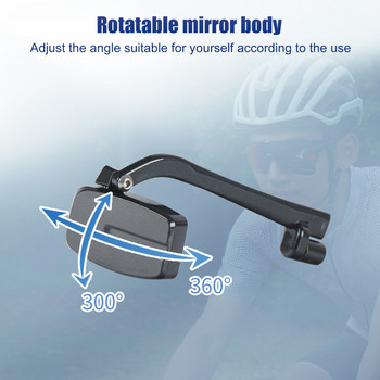 Велосипед Велосипед Колоездене Очила за каране Огледало за обратно виждане 360 Каска Регулиране на обратно виждане Стойка за очила за обратно виждане Екипировка за каране